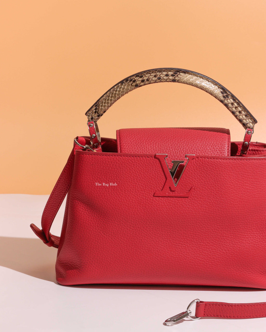 Louis Vuitton Red/Snakeskin Capucines MM Bag-1