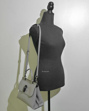 Gucci Gray Leather Bamboo Daily Top Handle Small Bag