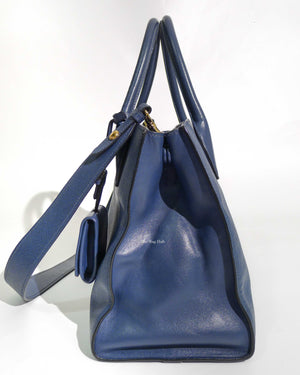 Prada Blue Saffiano Leather Monochrome Bag