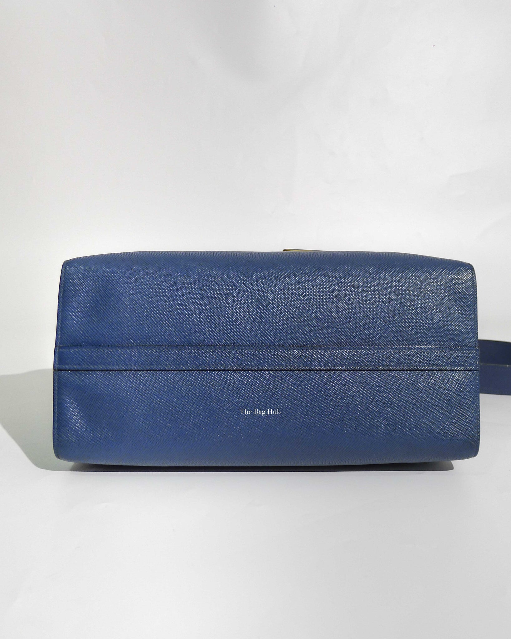 Prada Blue Saffiano Leather Monochrome Bag