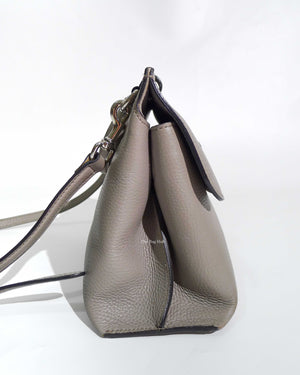 Gucci Gray Leather Bamboo Daily Top Handle Small Bag