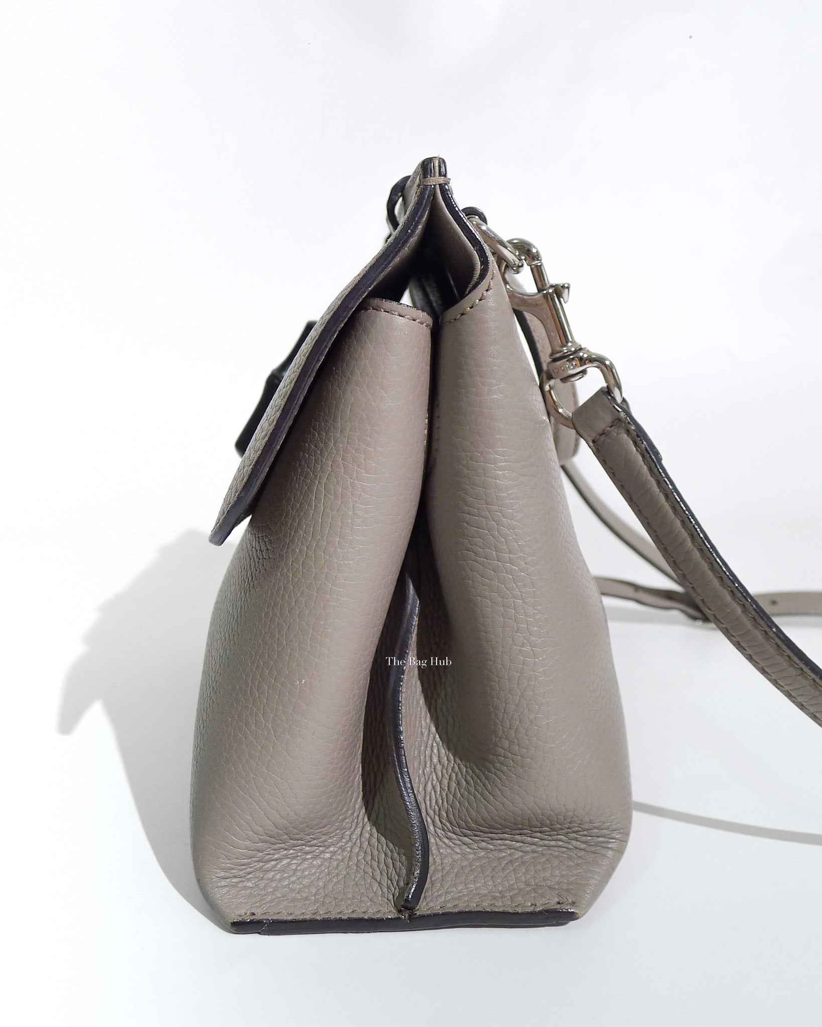 Gucci Gray Leather Bamboo Daily Top Handle Small Bag