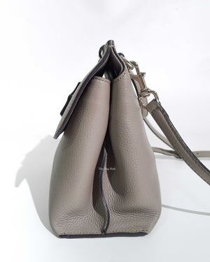 Gucci Gray Leather Bamboo Daily Top Handle Small Bag