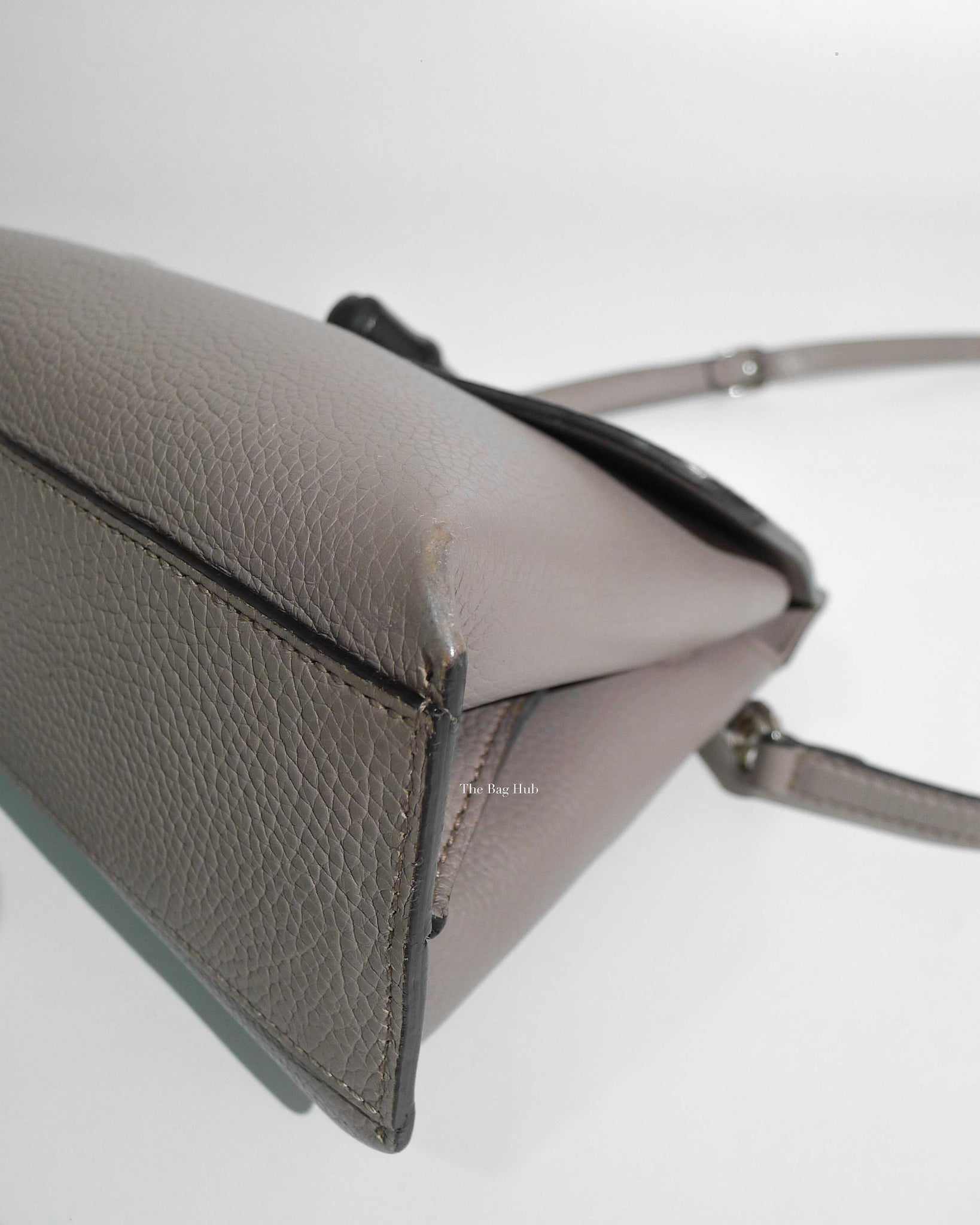 Gucci Gray Leather Bamboo Daily Top Handle Small Bag