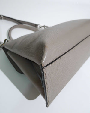 Gucci Gray Leather Bamboo Daily Top Handle Small Bag