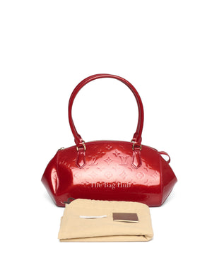 Louis Vuitton Red Monogram Vernis Sherwood PM Shoulder Bag