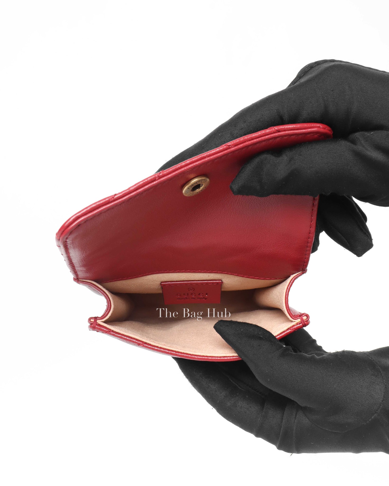 Gucci Red Matelasse Leather GG Marmont 2.0 Multi Belt Bag
