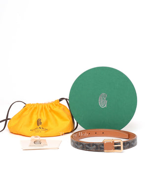 Goyard Black/Tan Rudy Skinny Belt Size 75-9