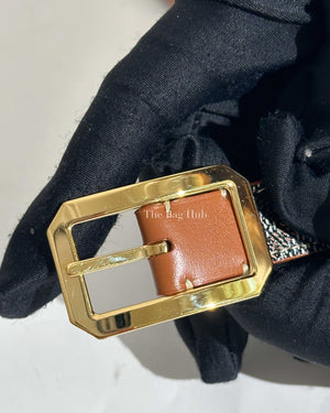 Goyard Black/Tan Rudy Skinny Belt Size 75-10