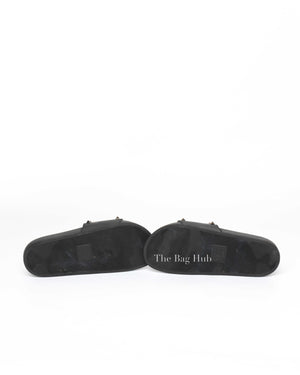 Valentino Black Rockstud Rubber Slider Sandals Size 41-6