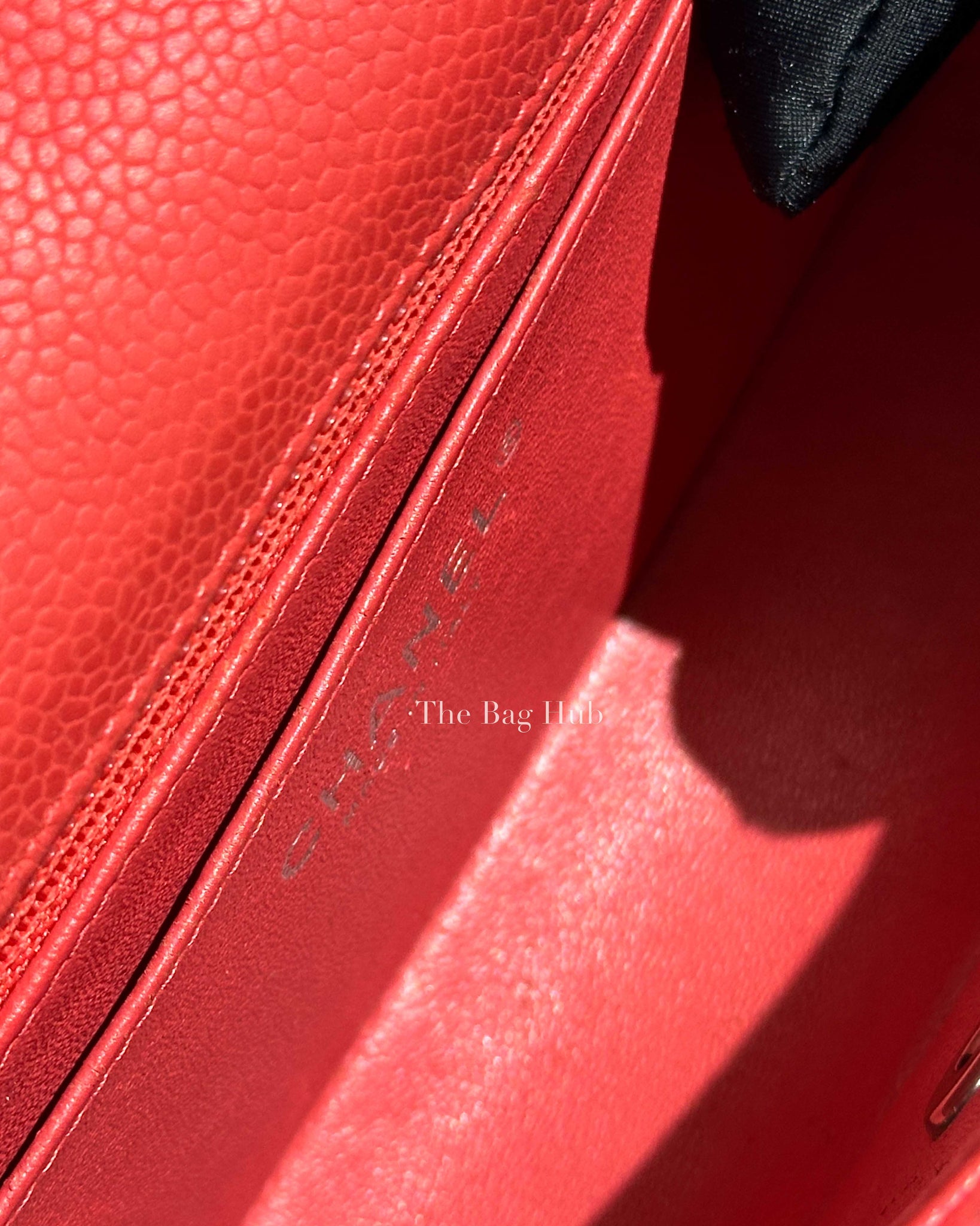 Chanel Red Mini Rectangle Flap SHW-15