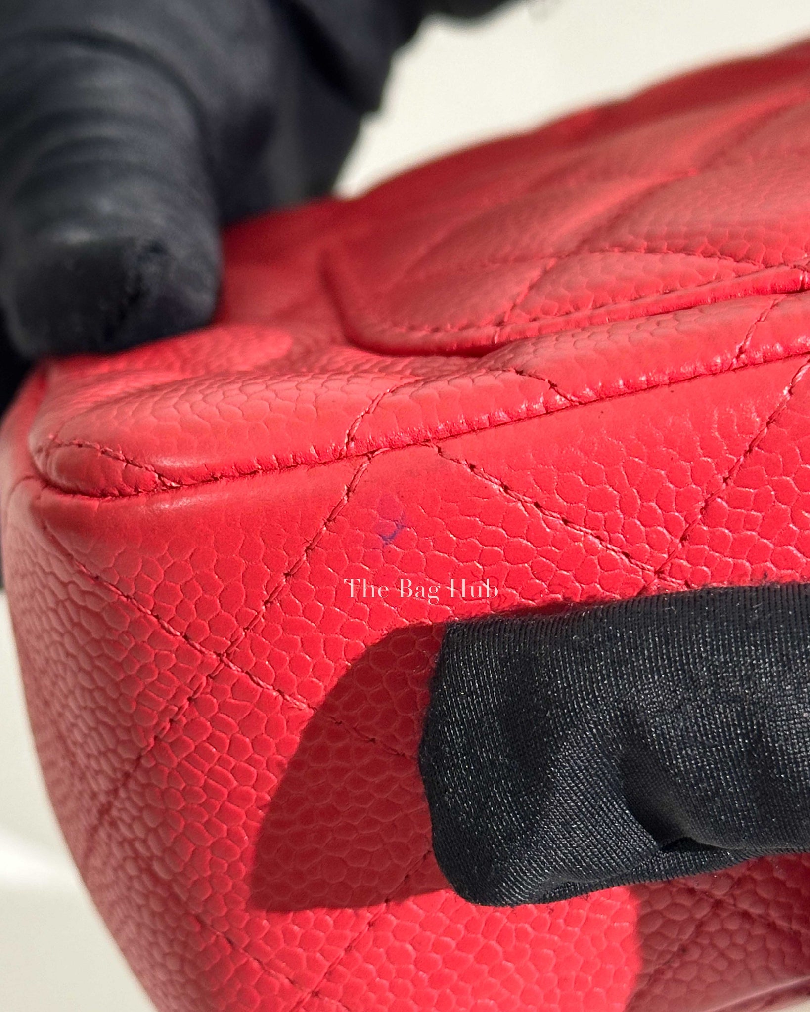 Chanel Red Mini Rectangle Flap SHW-17