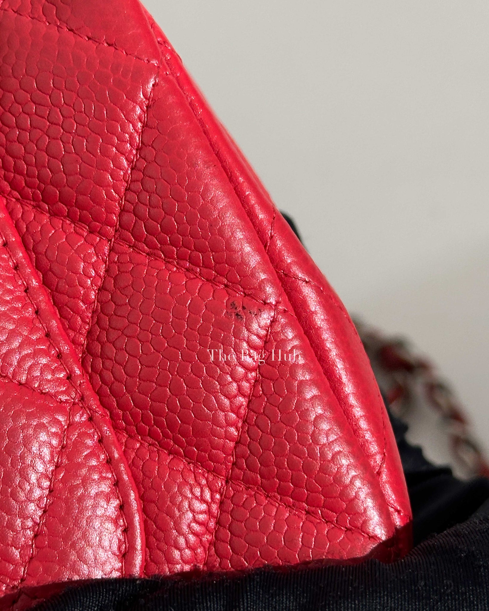 Chanel Red Mini Rectangle Flap SHW-18
