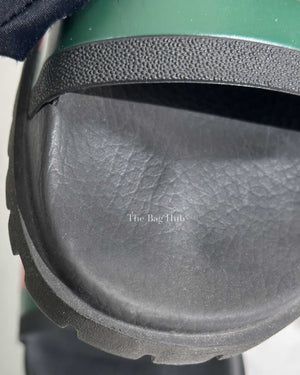 Gucci Black Web Accent Rubber Slide Sandals Size 7-12