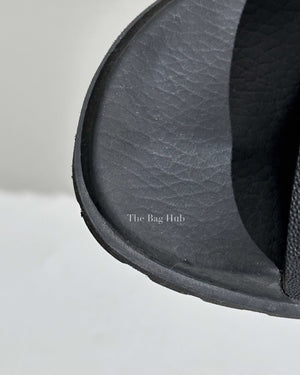 Gucci Black Web Accent Rubber Slide Sandals Size 7-15
