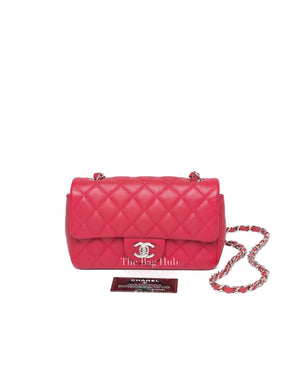 Chanel Red Mini Rectangle Flap SHW-13