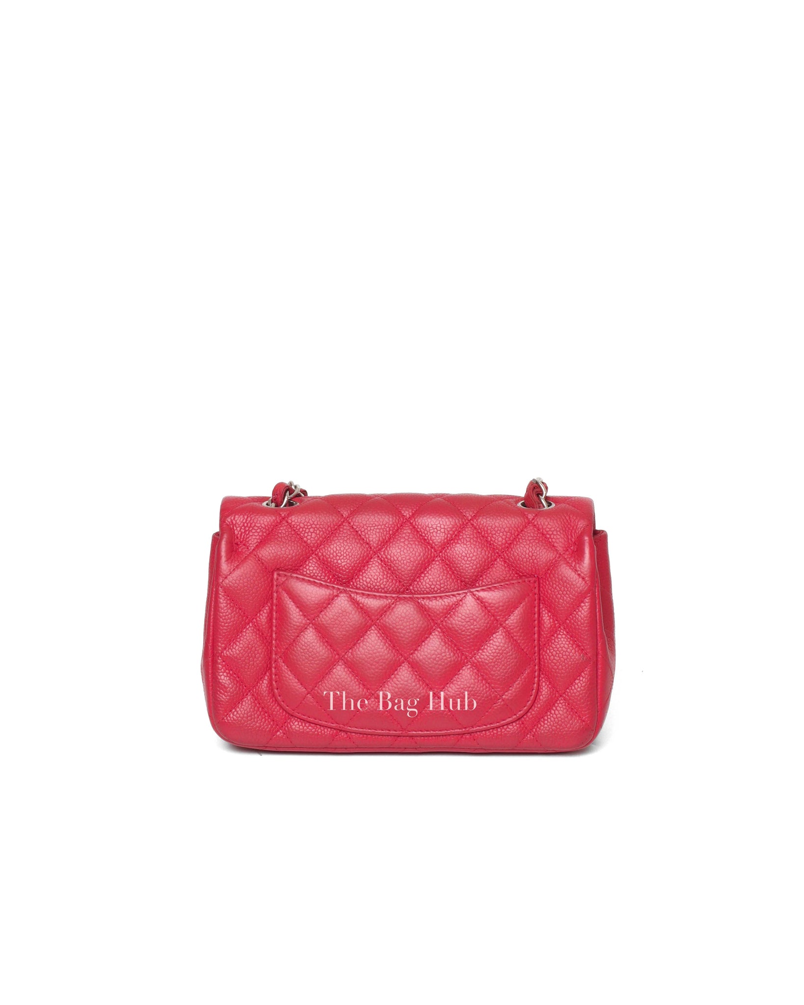 Chanel Red Mini Rectangle Flap SHW-3