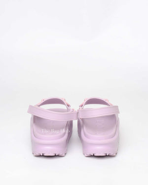 Gucci Lilac Horsebit Platform Rubber Sandals Size 40