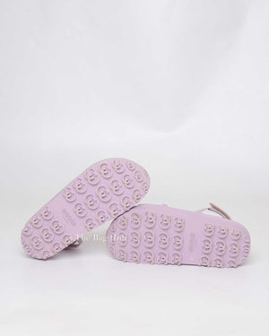 Gucci Lilac Horsebit Platform Rubber Sandals Size 40