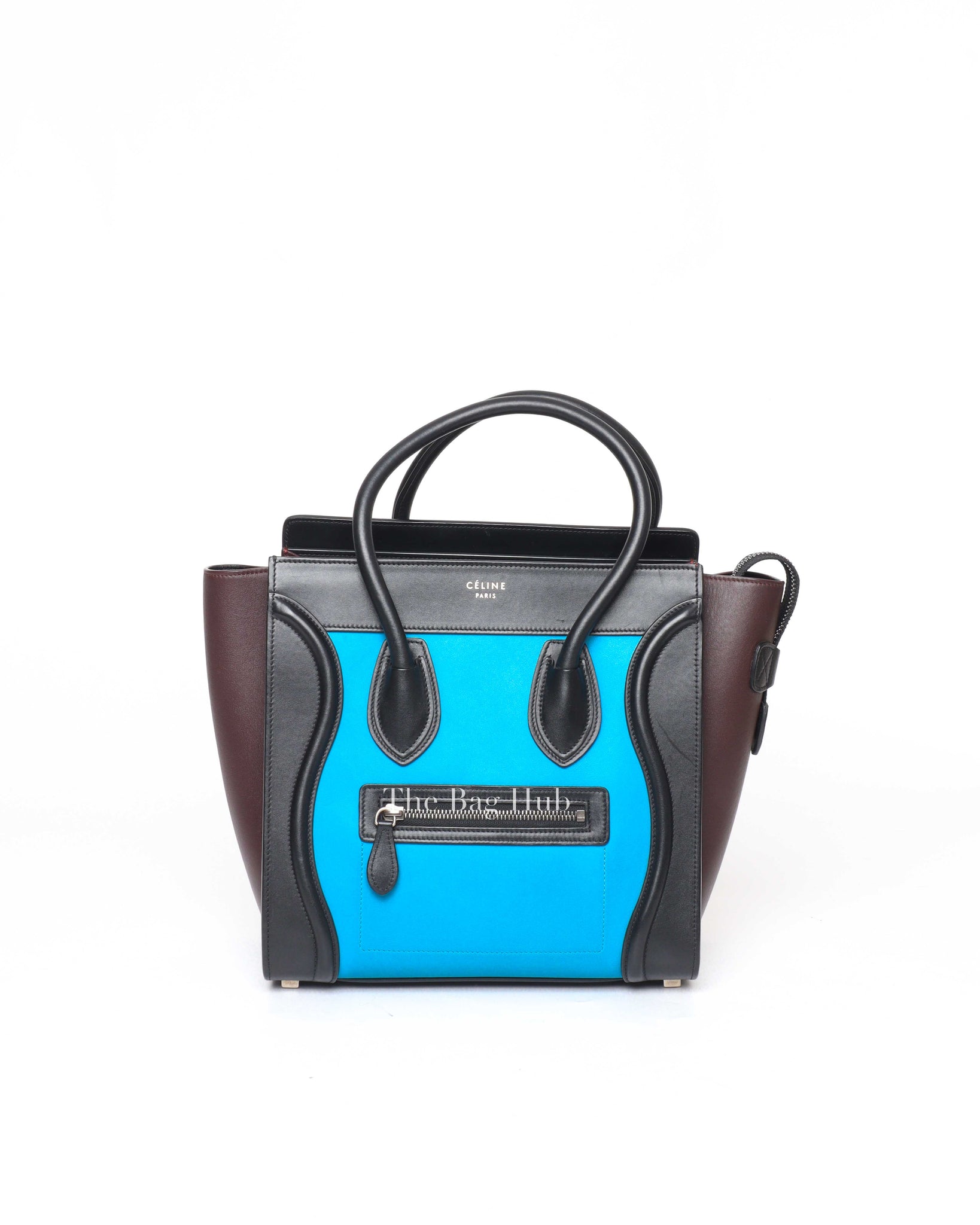 Celine Tri Color Leather Micro Luggage Tote Bag