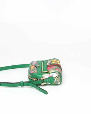 Gucci Green GG Supreme Flora Limited Edition Small Ophidia Bag-5