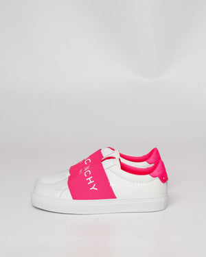 Givenchy White/Pink Leather Urban St. Logo Sneakers Size 35-5