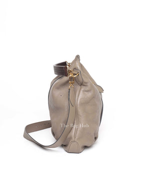 Louis Vuitton Taupe Leather Selene Mahina MM Shoulder Bag