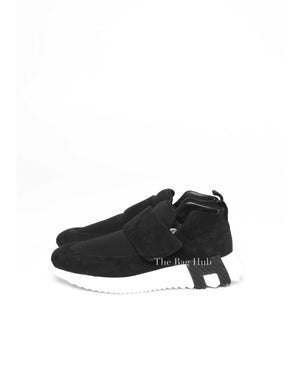 Hermes Black Suede H Sneakers Size 37-5