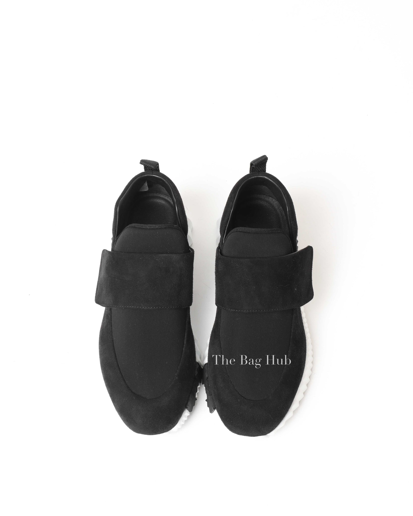 Hermes Black Suede H Sneakers Size 37-8