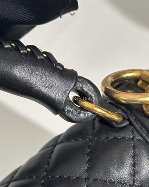 Chanel Black Calfskin Chain Handle Boy Bag GHW-21