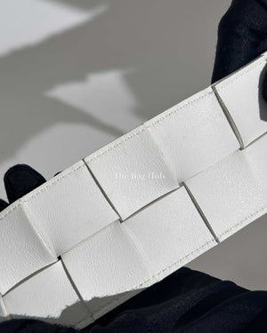 Bottega Veneta White Intrecciato Nappa Calf Leather Belt 70cm-9