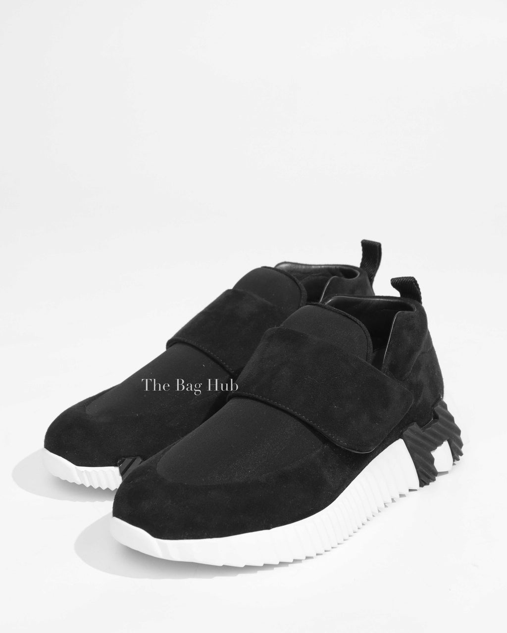 Hermes Black Suede H Sneakers Size 37-1