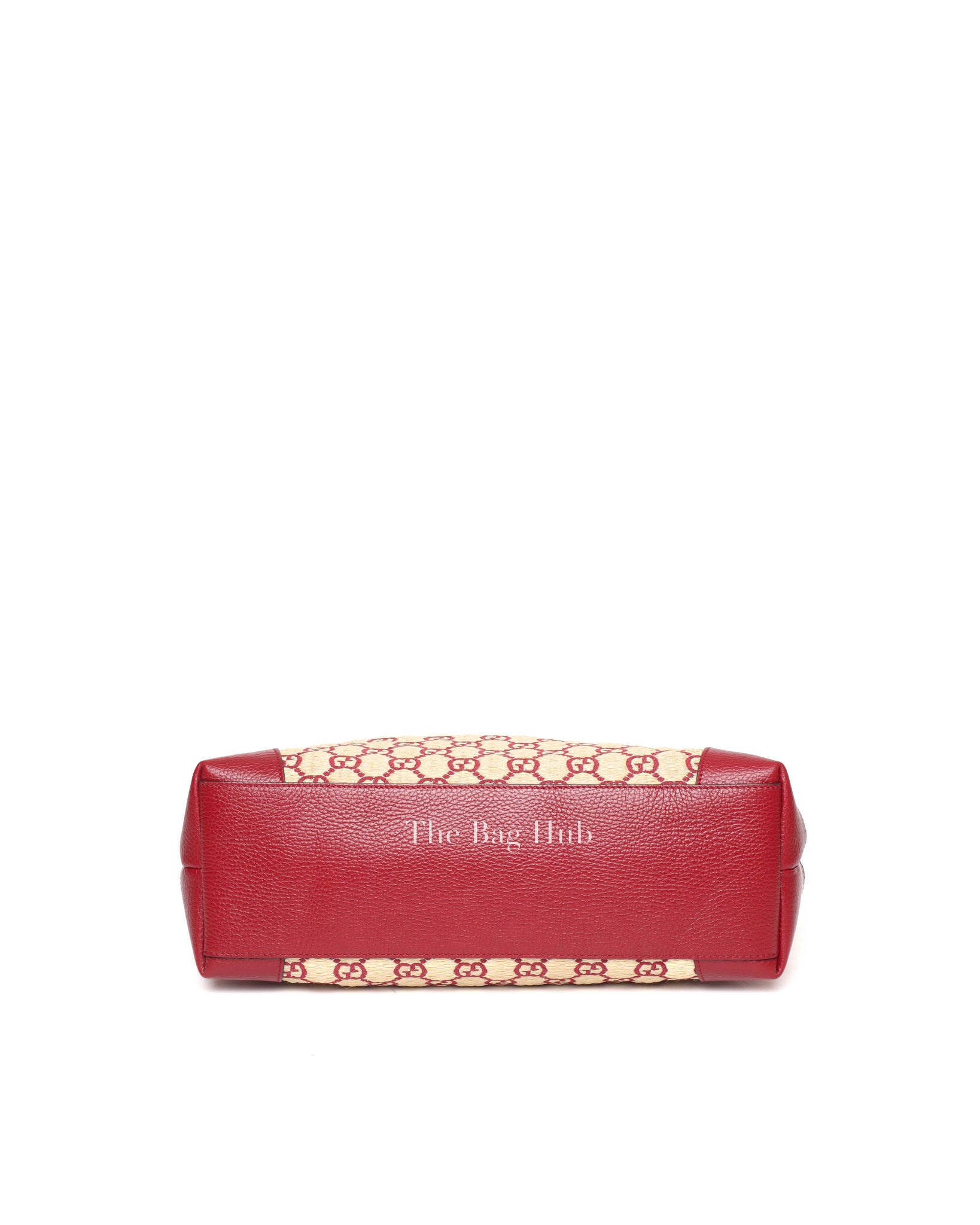 Gucci Red Raffia Ophidia GG Tote Bag