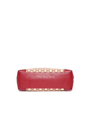 Gucci Red Raffia Ophidia GG Tote Bag