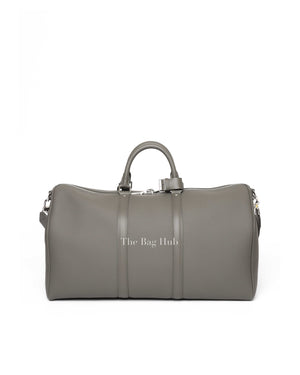 Louis Vuitton Khaki LV Aerogram Leather Keepall Bandouliere 50 Travel Bag-3