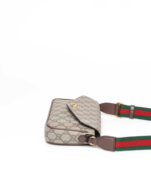 Gucci Beige/Ebony Canvas Ophidia Mini Bag-5
