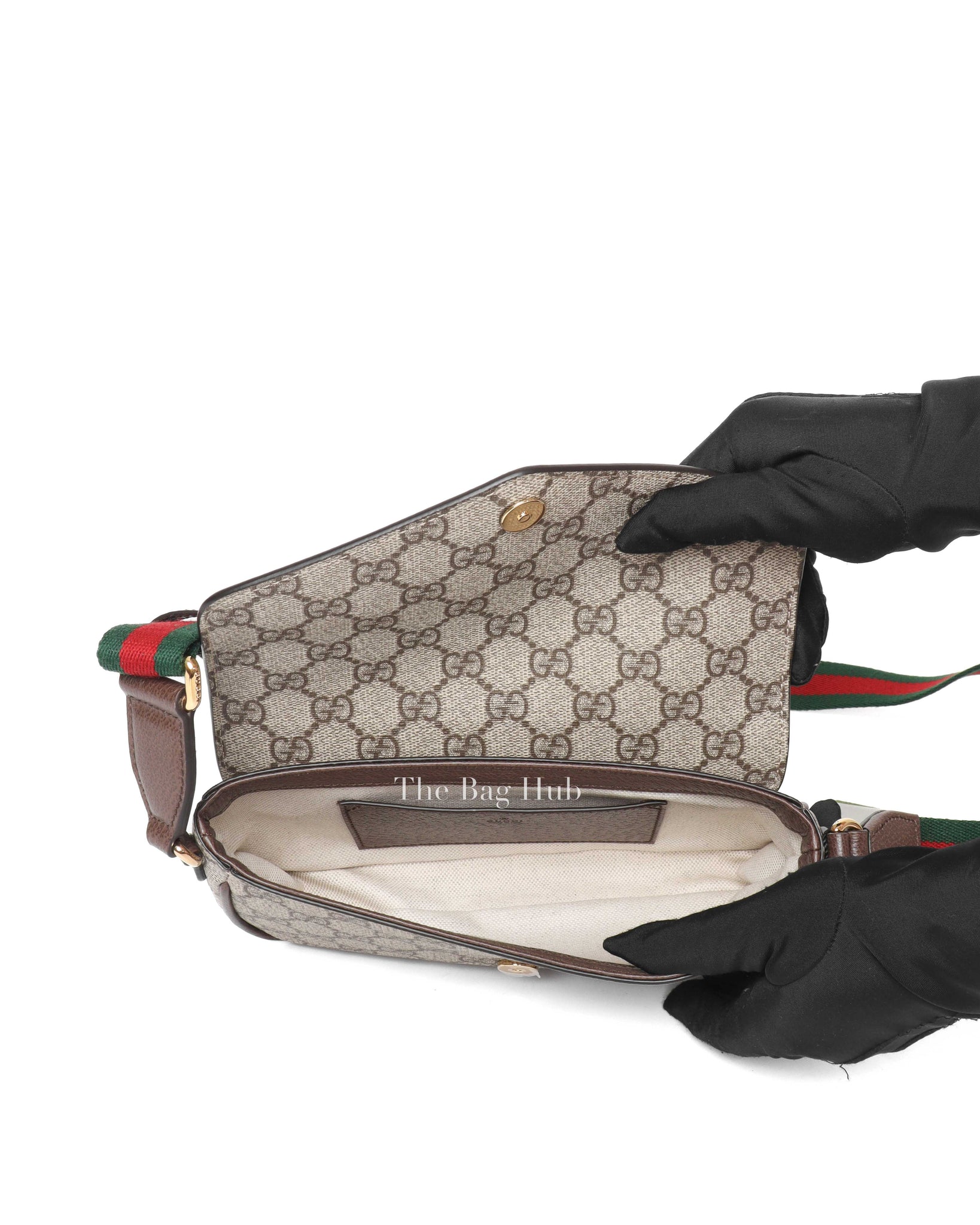 Gucci Beige/Ebony Canvas Ophidia Mini Bag-11