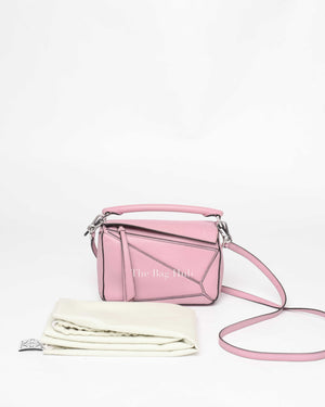 Loewe Pink Leather Mini Puzzle Bag