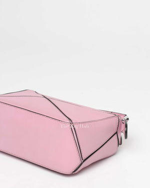 Loewe Pink Leather Mini Puzzle Bag