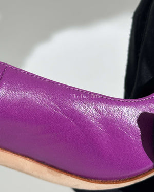 Manolo Blahnik Violet Leather BB Pumps Size 36-11
