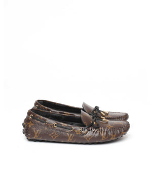 Louis Vuitton Monogram Gloria Flat Loafers Size 38-4