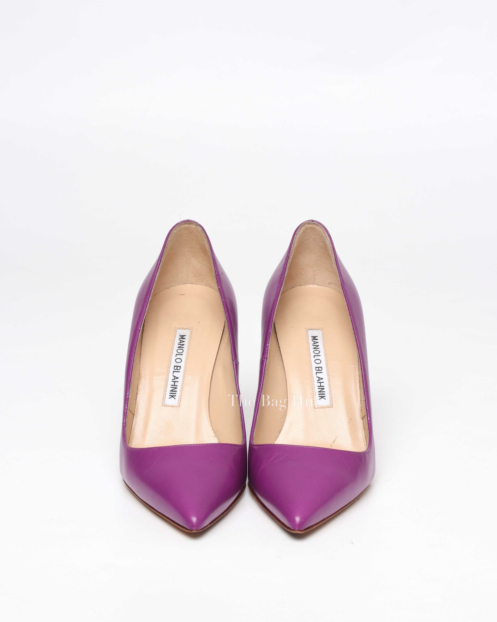 Manolo Blahnik Violet Leather BB Pumps Size 36-3