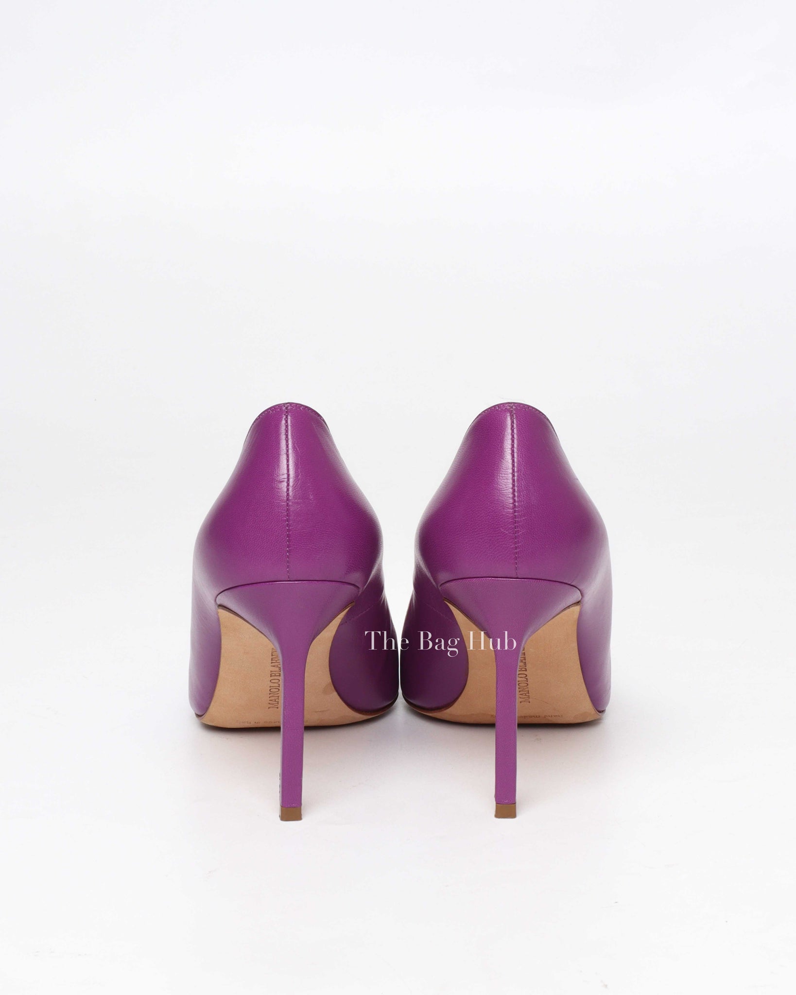 Manolo Blahnik Violet Leather BB Pumps Size 36-6