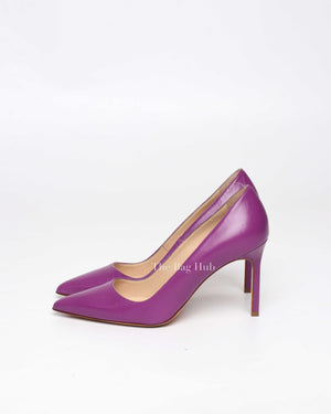 Manolo Blahnik Violet Leather BB Pumps Size 36-5