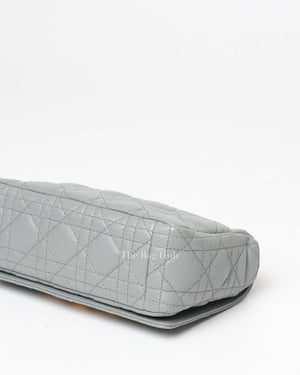 Dior Stone Gray Supple Cannage Calfskin Small Caro Bag-10