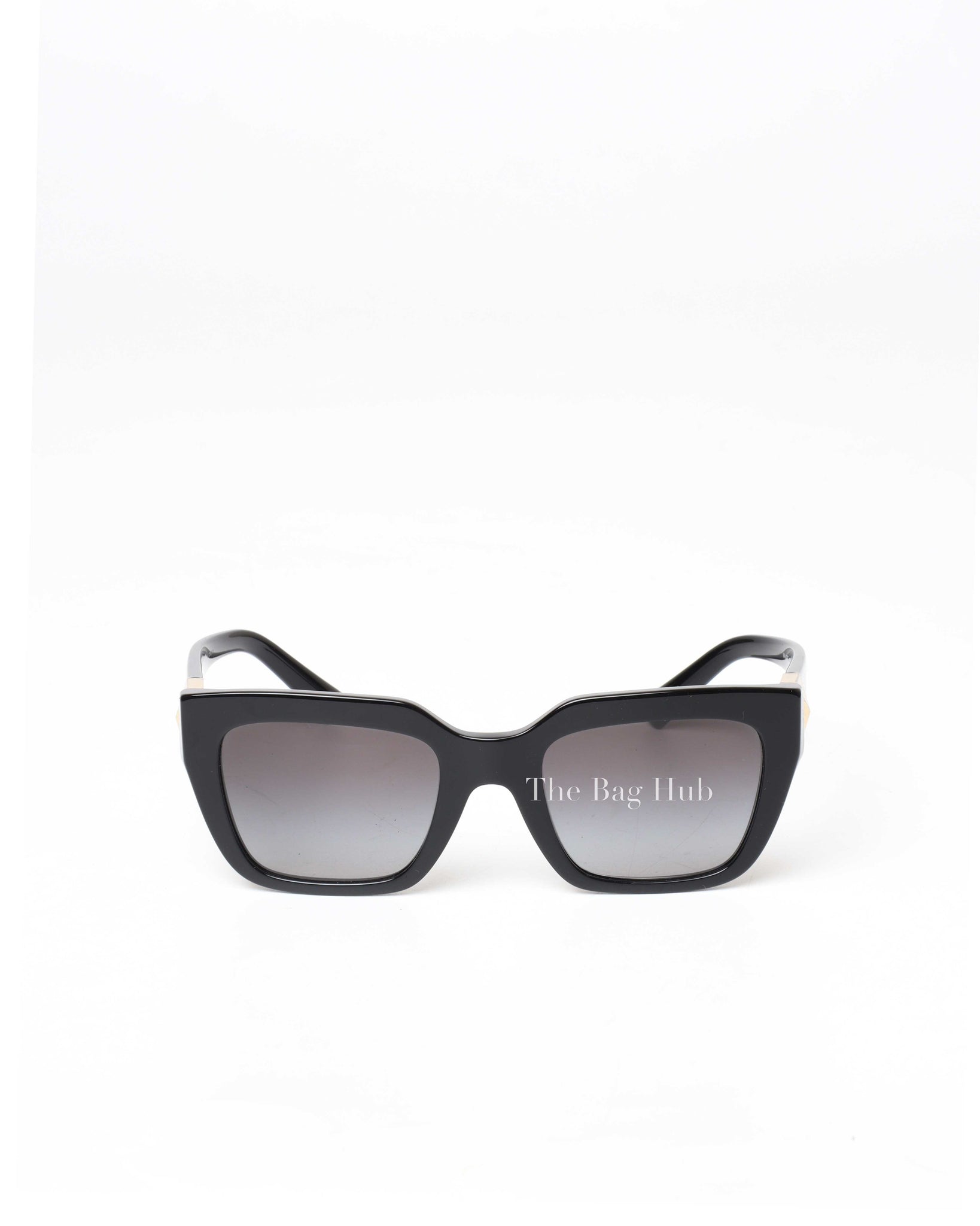 Valentino Garavani Black Roman Stud Squared Sunglasses-3