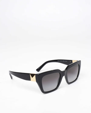 Valentino Garavani Black Roman Stud Squared Sunglasses-2