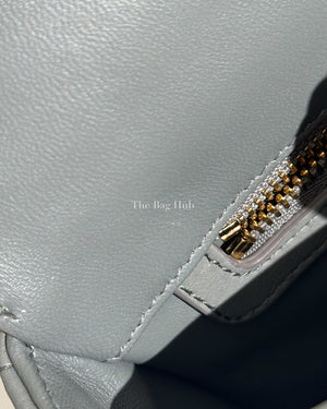 Dior Stone Gray Supple Cannage Calfskin Small Caro Bag-15