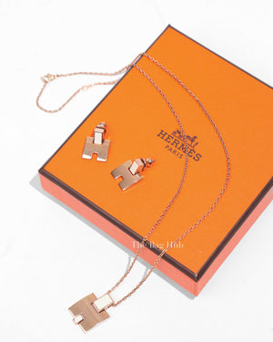 Hermes Eileen Necklace and Earrings Set RGHW-1