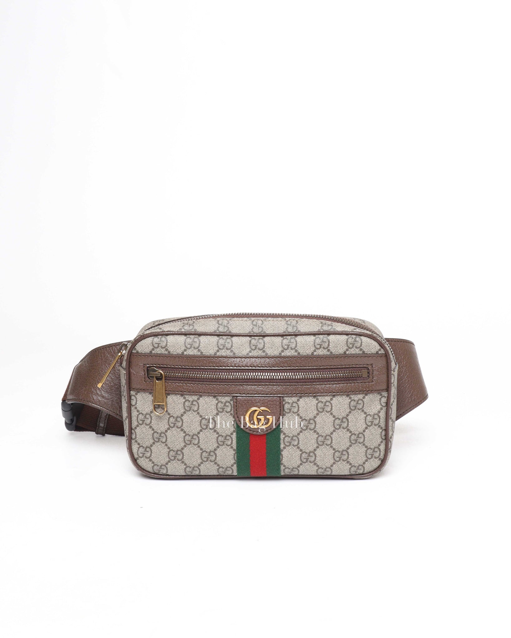 Gucci Beige/Brown GG Supreme Ophidia Men's Belt Bag-2